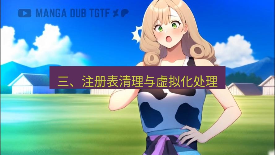 tg中文版下载 三、注册表清理与虚拟化处理
